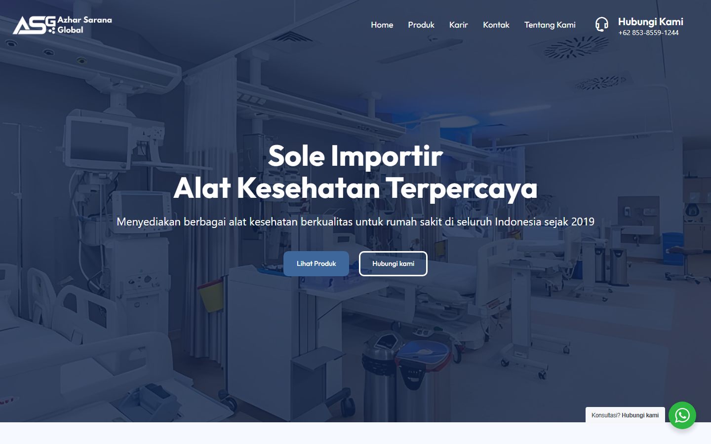Tampilan beranda Azhar Sarana Global