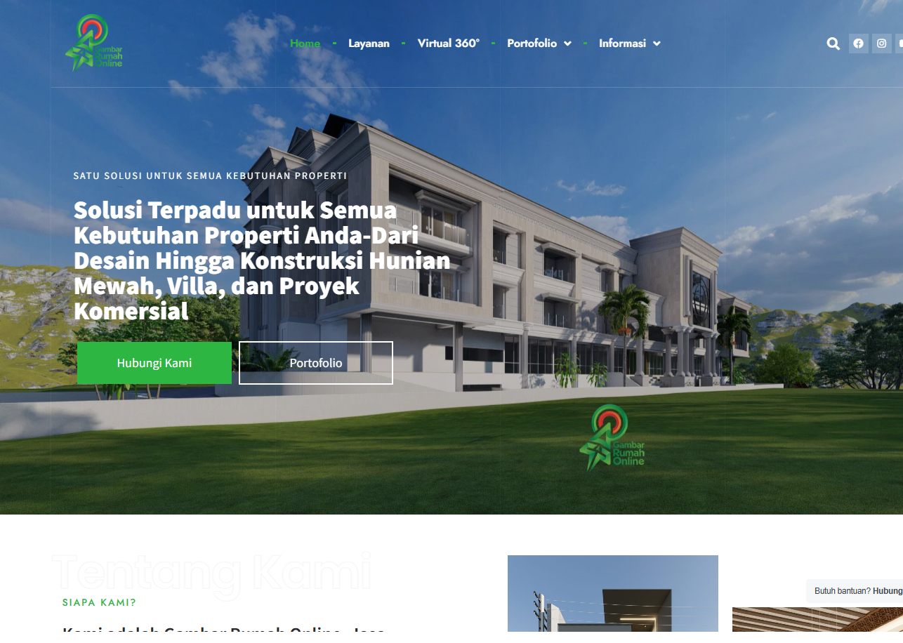 Tampilan beranda Gambar Rumah Online